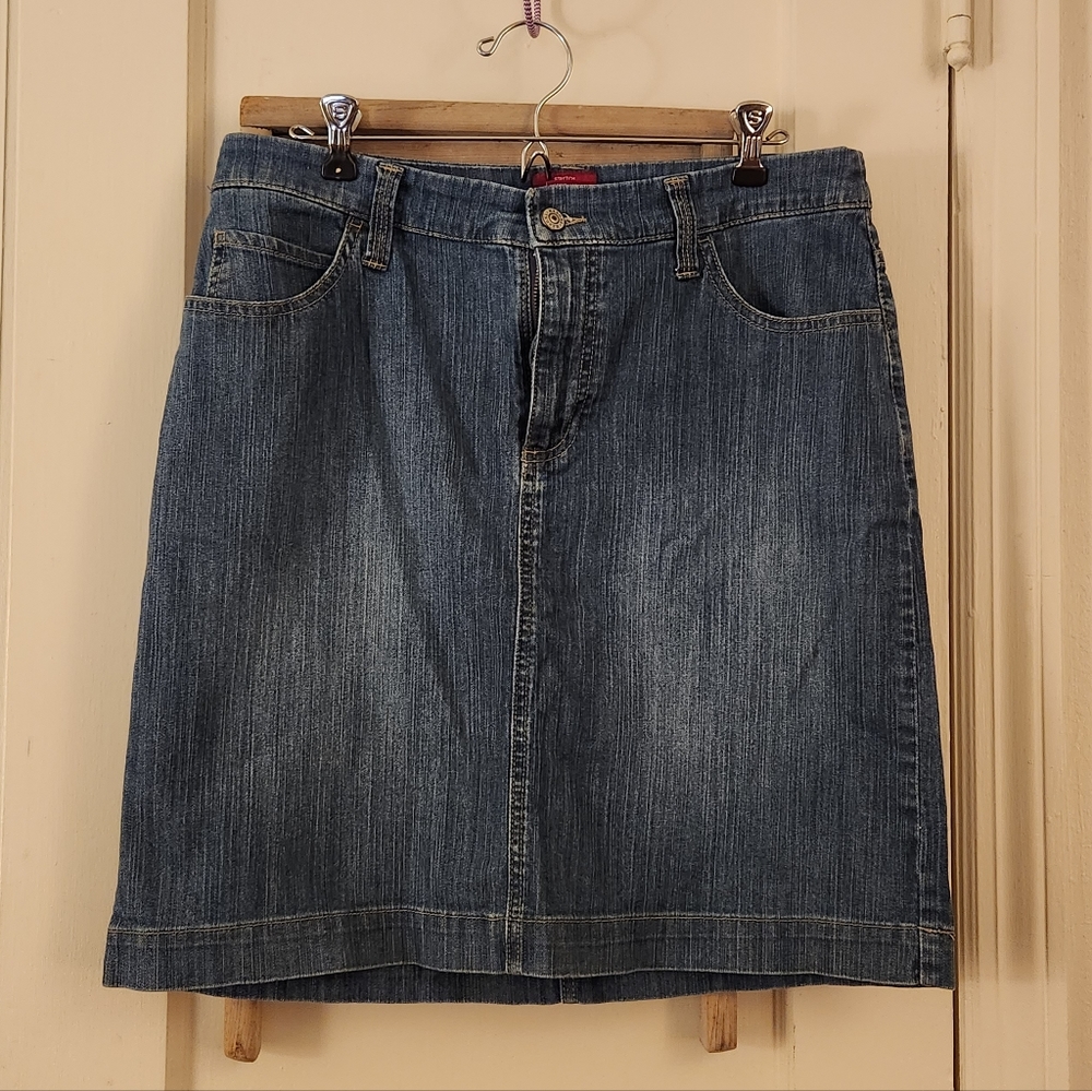 Jean Skirt Merona Blue Jeans Size 10 - Picture 5 of 5